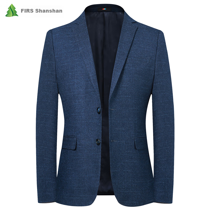FIRS Men's Suit, Spring And Autumn Style, Business Middle-Aged Blazer, Casual Men's Single Suit Jacket, Formal Professional Wear Top, Suit 9836 Dark Blue 170