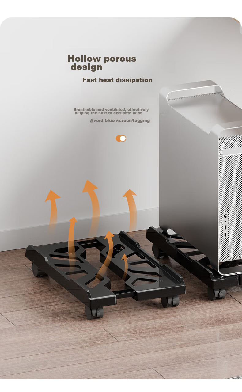 LinkStone Desktop Computer Case Stand, Movable Case Bracket Base, Storage Rack Tray for Computer Case, Universal Wheels with Lock And Brake, Adjustable Size, Easy Installatio 10