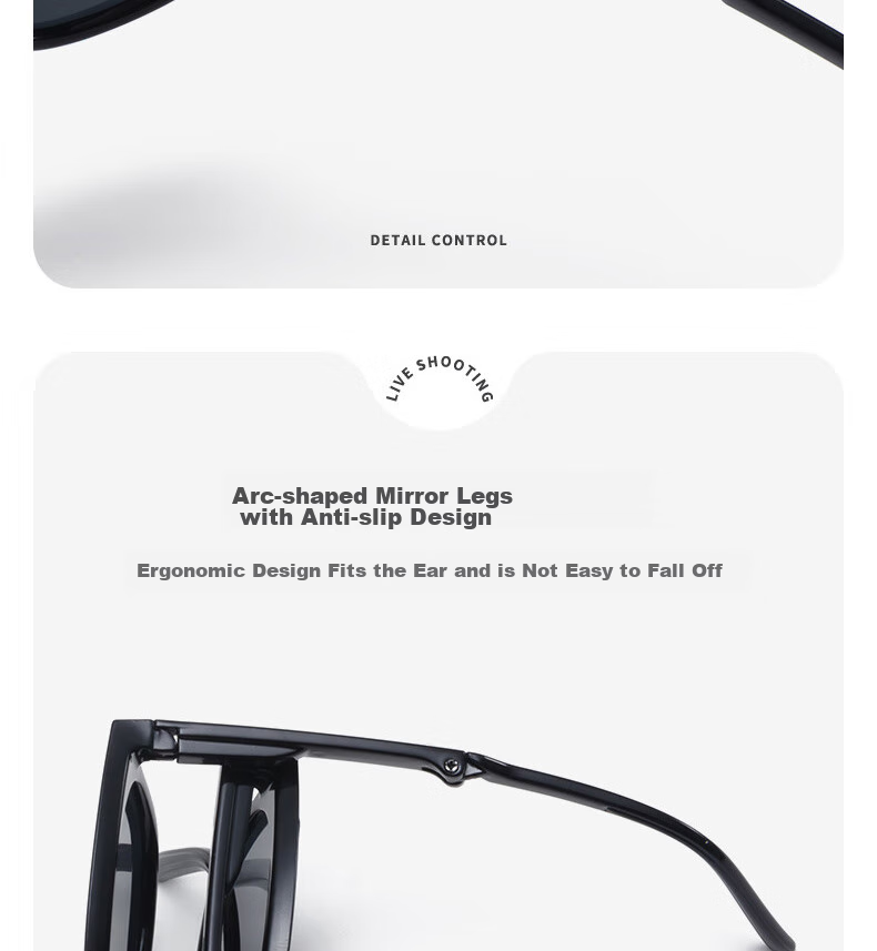 Boshide Children's Sunglasses, Foldable Sunglasses, UV Protection Sunglasses for Boys And Girls, Jazz Black (Spring Legs) 9