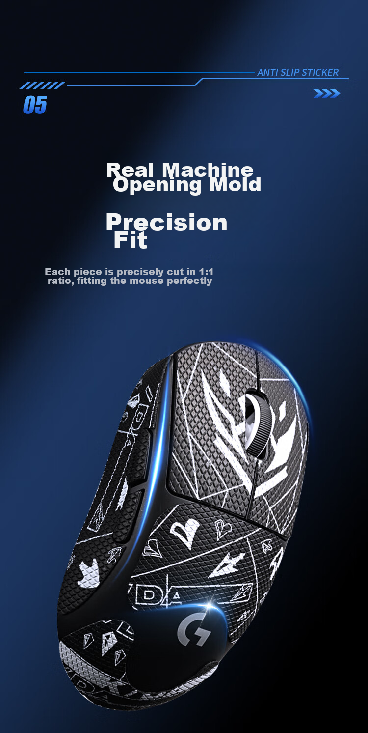 NVV Anti-Slip Sticker for Logitech GPW2/3 Mouse, Dog Poop King Second Generation/third Generation Sticker, Sweat-Absorbing And Scratch-Resistant Foot Pad, Gaming Mouse Pad, Frosted Anti-Sweat M-XG2 Red 6