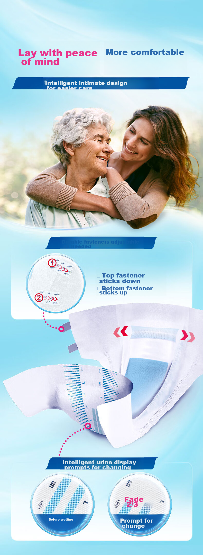 TENA Dry And Skin-Friendly Adult Diapers L80 Pieces (Waist: 85-160cm) Incontinence Pads for Postpartum Women And Elderly 6