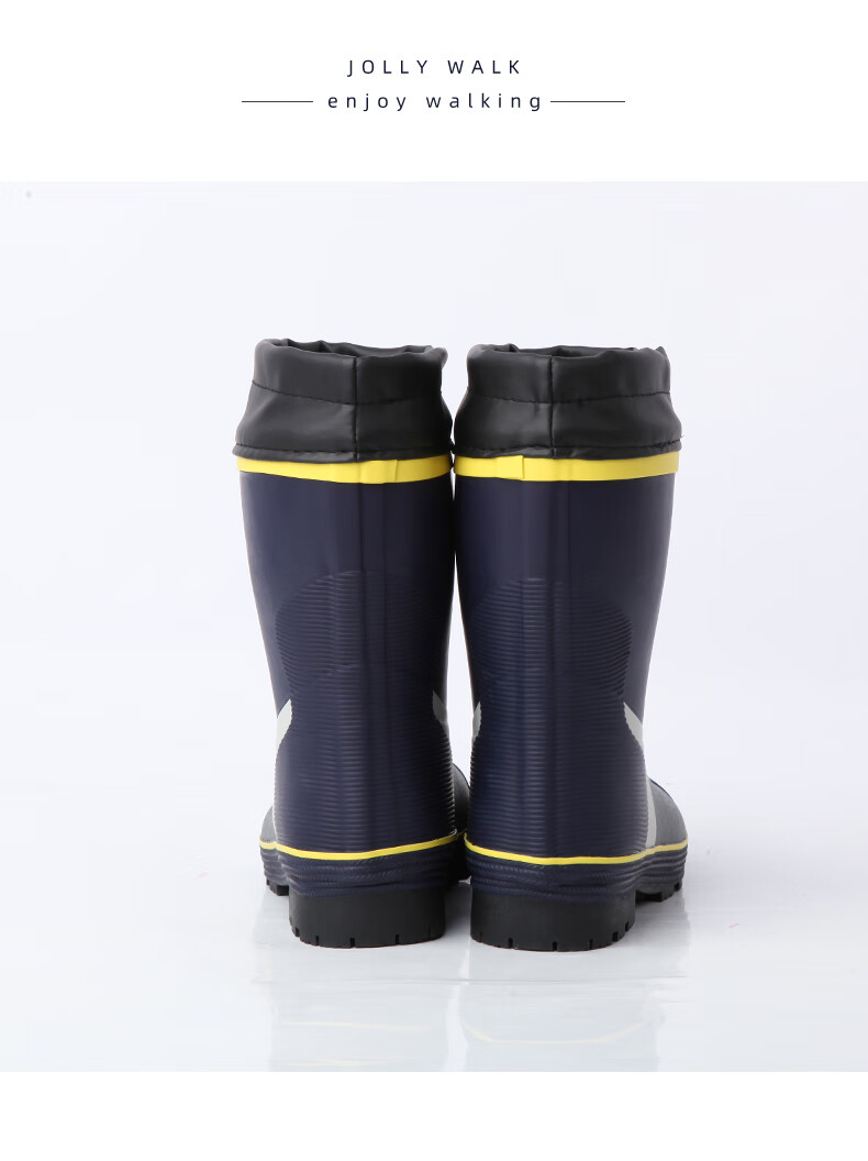 Jolly Walk Water Shoes, Rain Boots for Men, Mid-Calf Waterproof Fishing Boots, Rubber Overshoes, Galoshes JW219 Red And Black 45 18