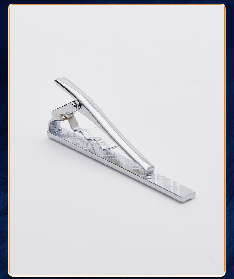 GLO-STORY Necktie Clip for Men, Formal Necktie Clip, Fashionable Minimalist Business Necktie Clip Gift Box Set MLJ934062 Silver A 9