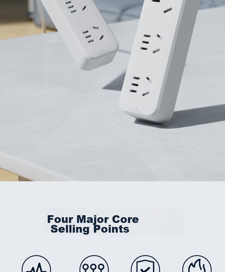 Deli 16A High-Power Socket, 4kW Air Conditioner Socket/power Strip/extension Cord/outlet Strip/power Board, 3 Outlets, Master Switch, 3 Meters (With 16A Converter), LX224S 2