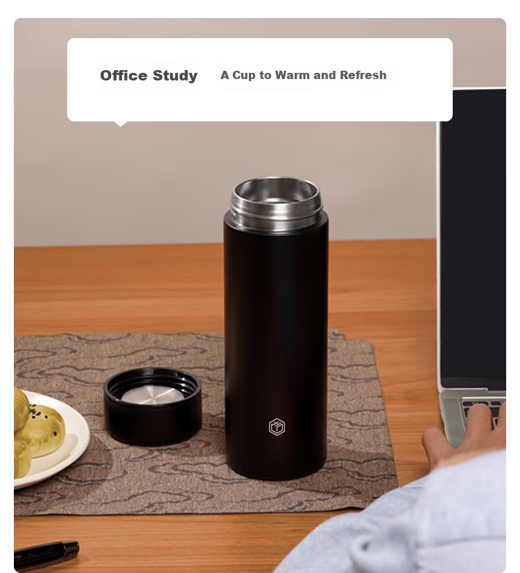 JD Original Insulated Cup, Portable Thermos for Hot And Cold Drinks, 304 Stainless Steel Cup for Male And Female Students, 400ml 12