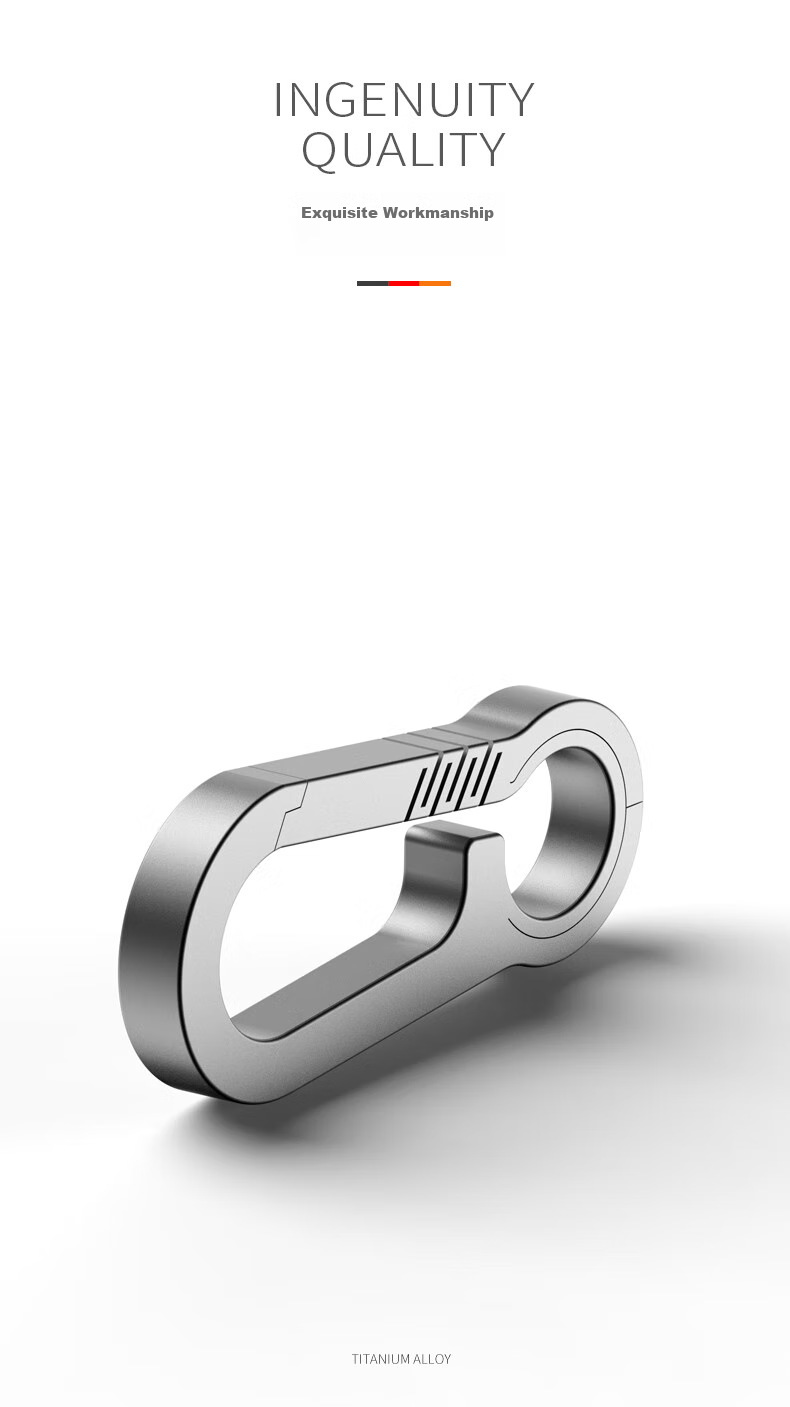 Laiben Titanium Alloy Car Keychain, Men's Key Ring, Waist-Hanging Key Holder, Key Chain Pendant, High-End Creative Gift 2