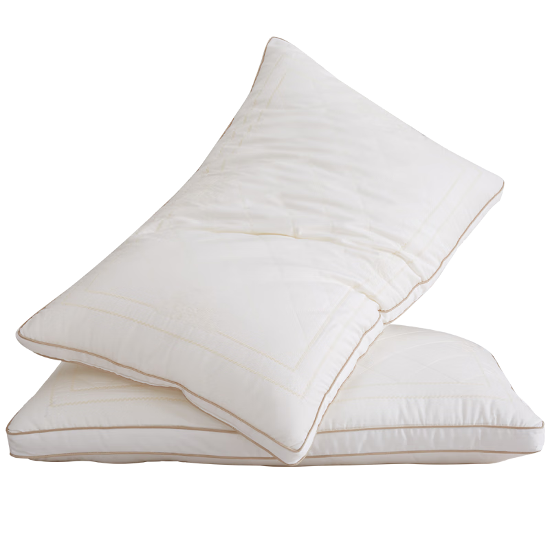 Taihuxue Adult Silk Fiber Pillow, Medium-Sized with Silk Fiber Filling, Soft And Breathable, Single Pack 48*74