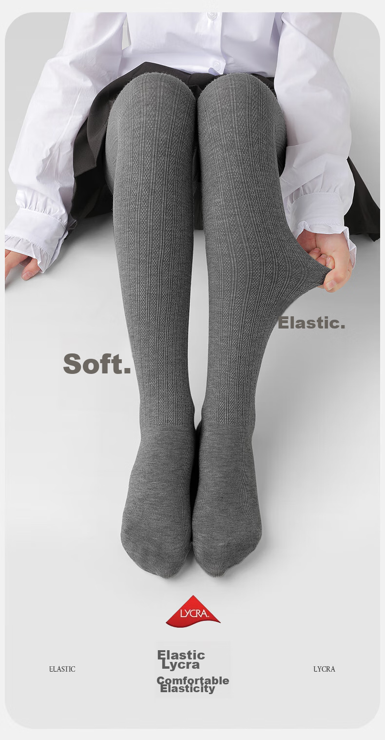 LangSha Children's Leggings for Girls, Spring And Autumn Thin Fleece Style, Pantyhose for Outdoor Wear, Dance Socks with Foot Covers, Warm Socks for Older Children, Size L 9