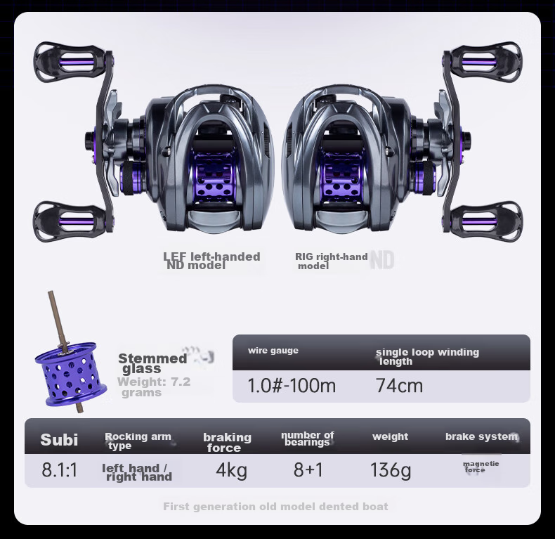 Guowangluya Small Monster Micro Water Drop Wheel, High-Speed Compared to Fugu Fish Wheel, Ultra-Light Shallow Line Cup, Load Unloading Alarm, 7-Speed Double Cup/right Hand 10