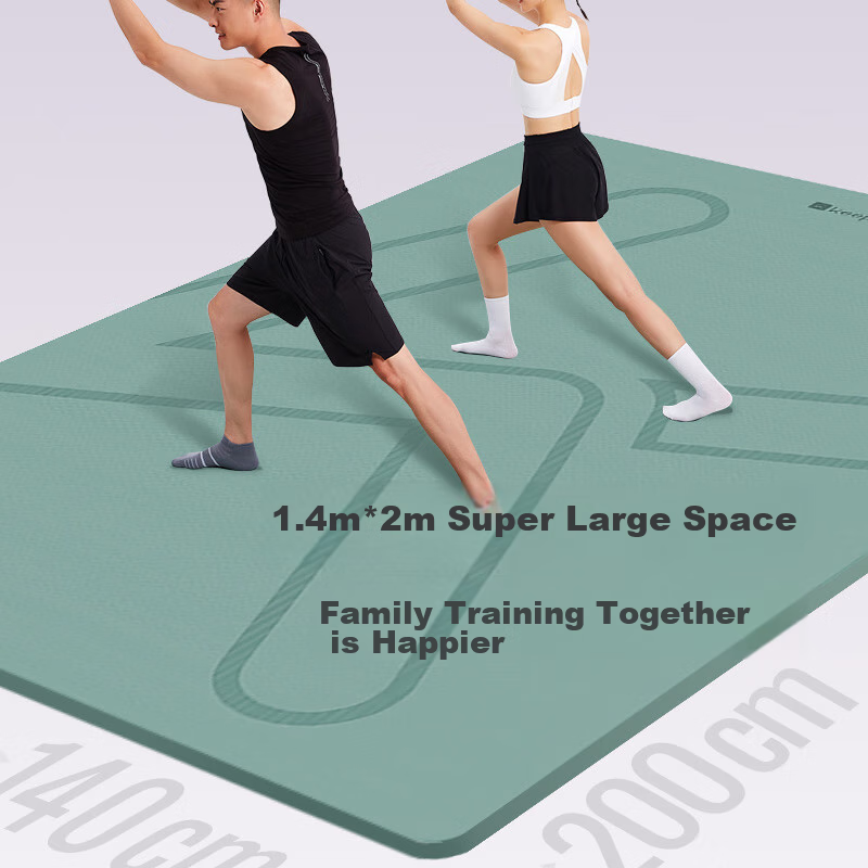 Keep Extra Large TPE Yoga Mat, Thickened, Widened And Lengthened, 200*140cm, Non-Slip, Shock-Absorbing, Pilates, Home Use, Dance Mat