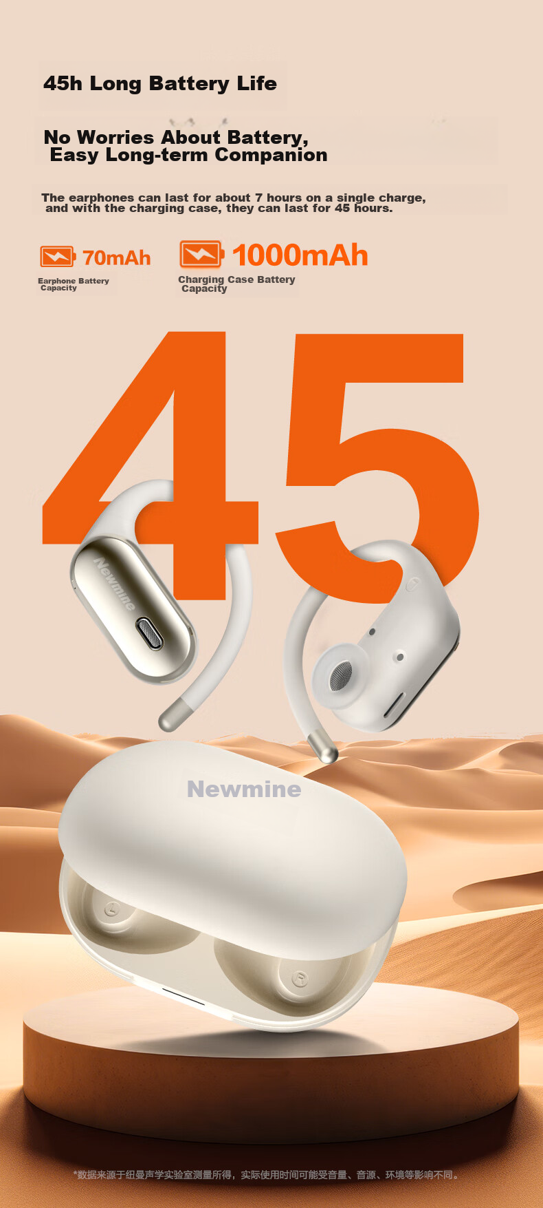 Newmine Q11 [Acoustic Flagship], Bluetooth Earphones, Over-Ear Bone Conduction Concept, Open-Style Non-In, Sports Running, Calling, Noise Reduction, High-End Sound Quality, Suitable for Apple And Huawei, Black 5