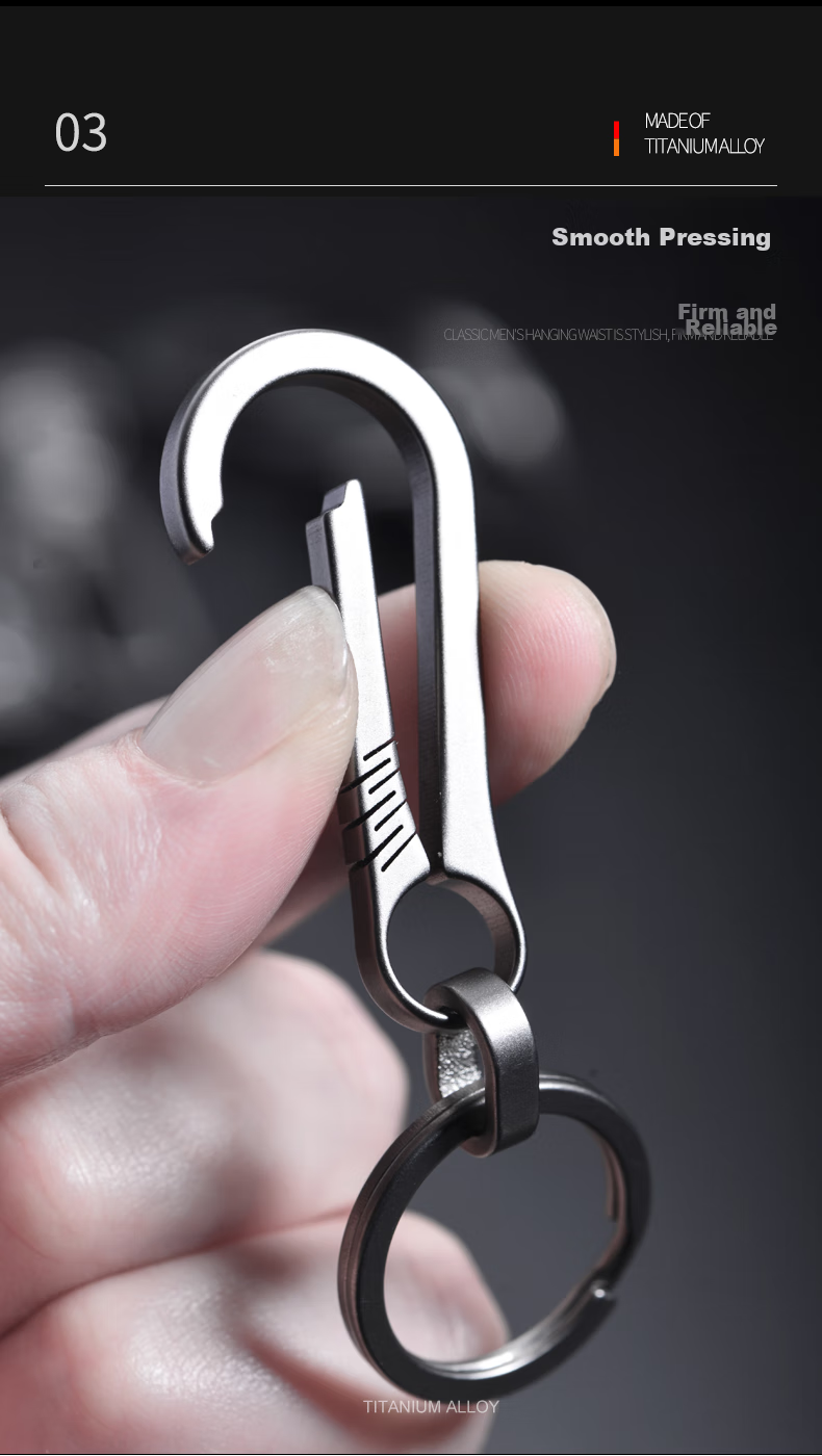 Laiben Titanium Alloy Car Keychain, Men's Key Ring Pendant, Personalized Creative Bottle Opener, Creative Gift 5