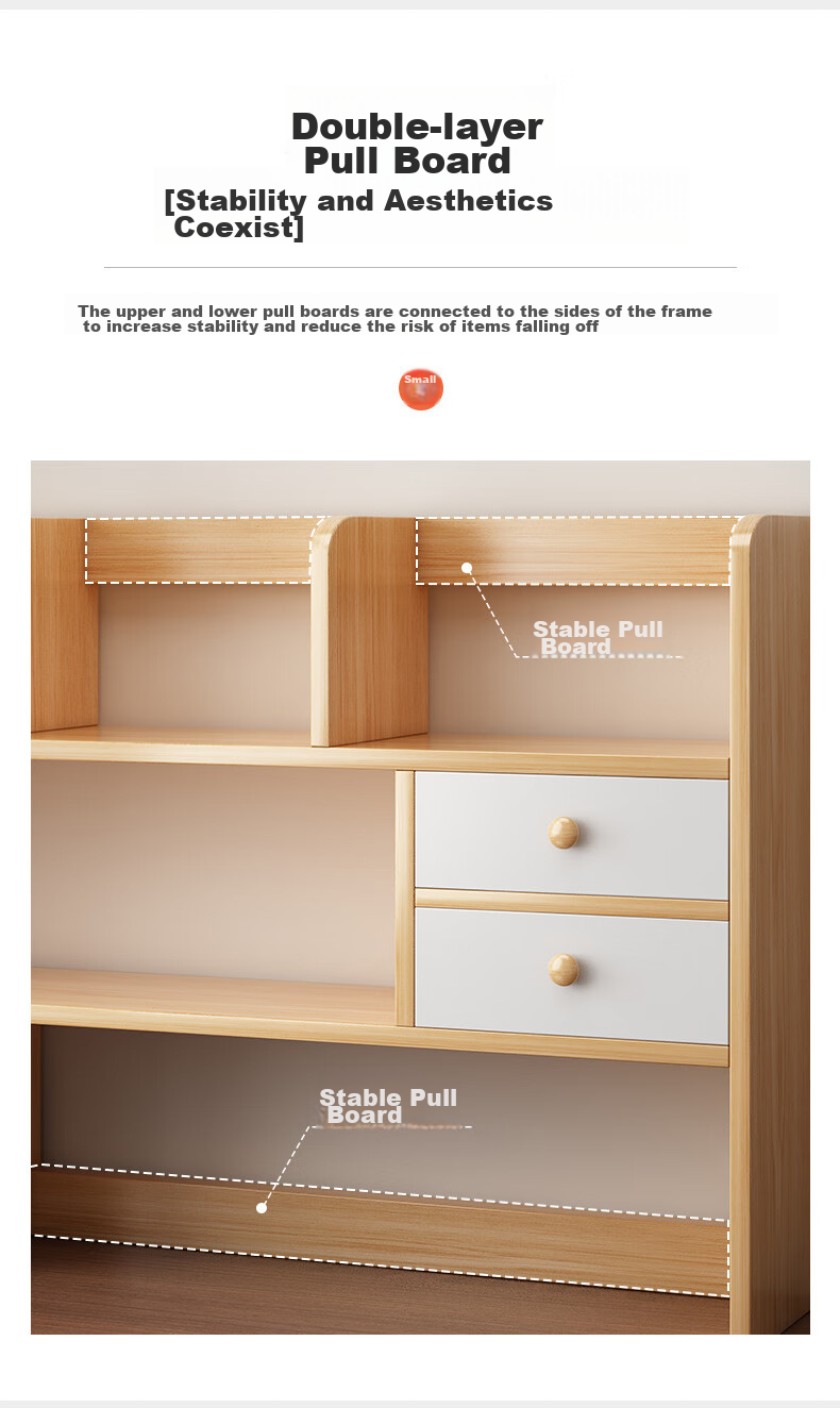 Quanpinwu Desktop Bookshelf, Storage Rack, Office File Organizer, Simple Study Desk Book Holder 7