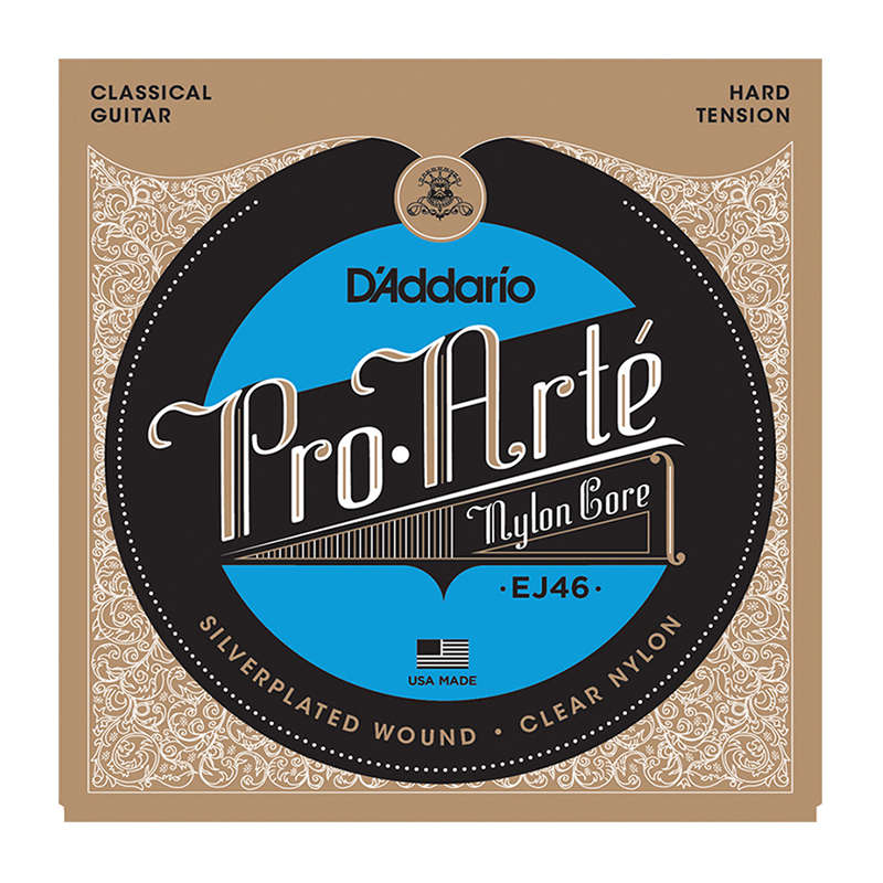 D'Addario EJ46 American Imported Classical Guitar Strings, High Tension Nylon Core Set Strings