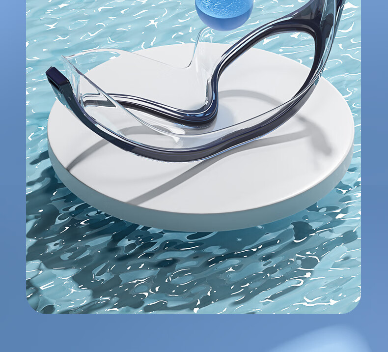 Li-Ning Swimming Goggles, High Definition Anti-Fog Comfortable Waterproof Large Frame Diving Mask for Men And Women, Adult Professional Swimming Equipment 391-3 9