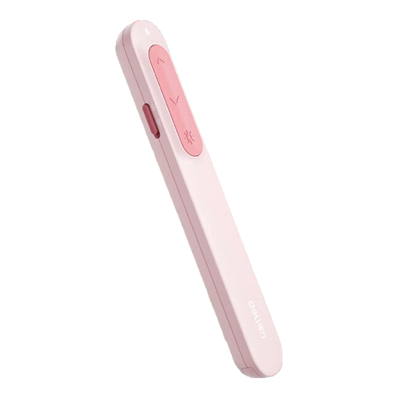 Deli Teacher-Specific PPT Projection Pointer Laser Page-Turning Pen Laser Pointer Teaching Pointer Presentation Pointer Wireless Presentation Page-Turning Device Courseware Pointer Cat Teaser Red Light Pink MA100