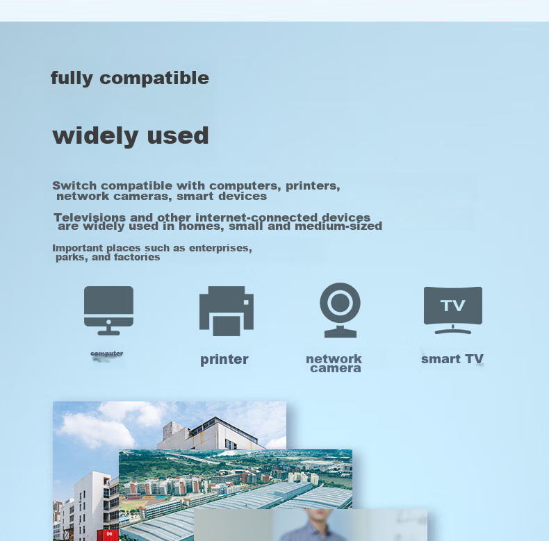 Dahua 8-Port Gigabit Switch, Enterprise-Grade Plug-And Simple Switch, Home Surveillance Small Network Splitter, Ethernet Plastic Case Network Cable Splitter 9