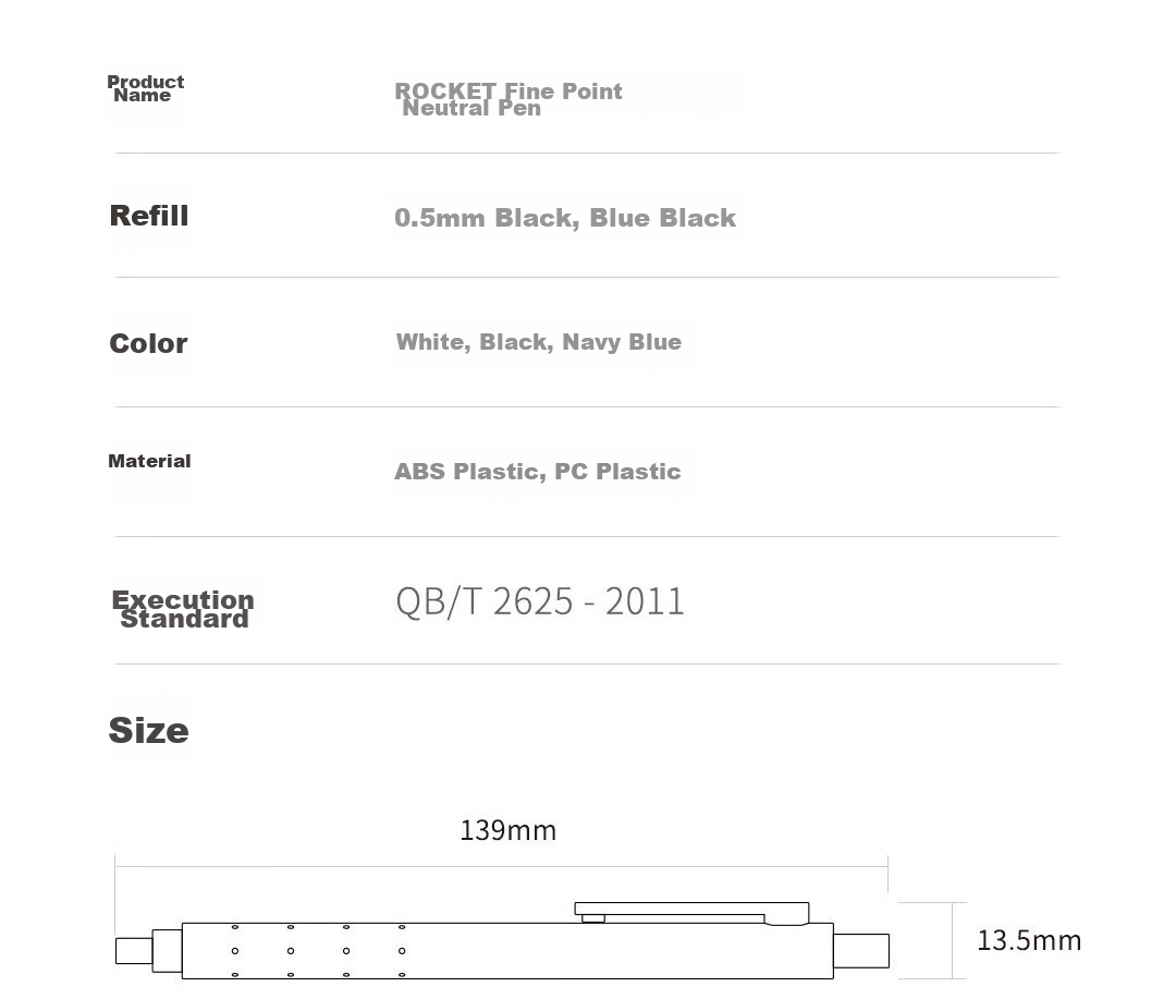 KACO Jingdian Gel Pen, 0.5mm Bullet Tip, Black, Retractable, Low Center of Gravity, Signature Pen, Exam Writing Pen, Black Barrel, 5 Pens/box, K1028 15