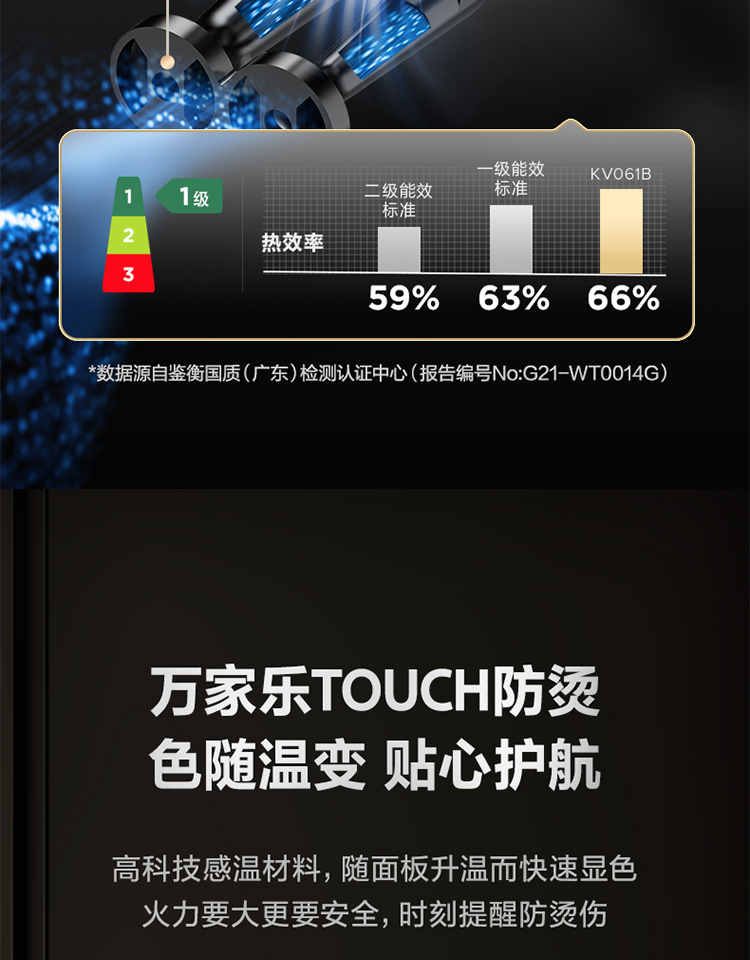 105977-万家乐 抽油烟机 顶侧双吸7字型烟灶套装 22m³大吸力家用自清洗 挥手感应油烟机灶具套装AK5+KV061B天然气-详情图
