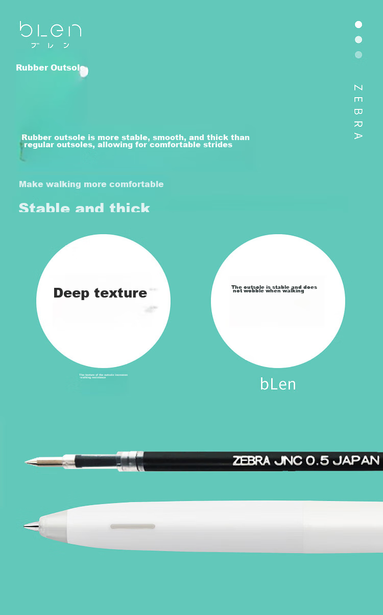 ZEBRA Stationery Award-Winning Gel Pen, 0.5mm Bullet Tip, Retractable Signing Pen, BLen Quick-Drying Shock-Absorbing Exam Pen, JJZ66, Light Blue Barrel with Black Ink, Pack of 10 7