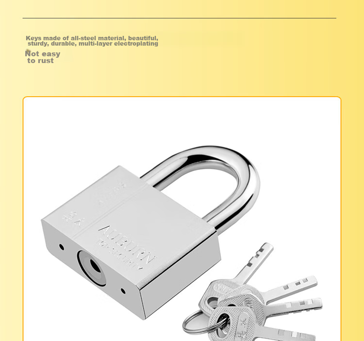 Aoben Padlock, Door Lock, Warehouse Large Iron Gate Lock, Home And School Use, Large Anti-Rust Lock, Anti-Theft Lock, 7660 Upgraded Versio 11