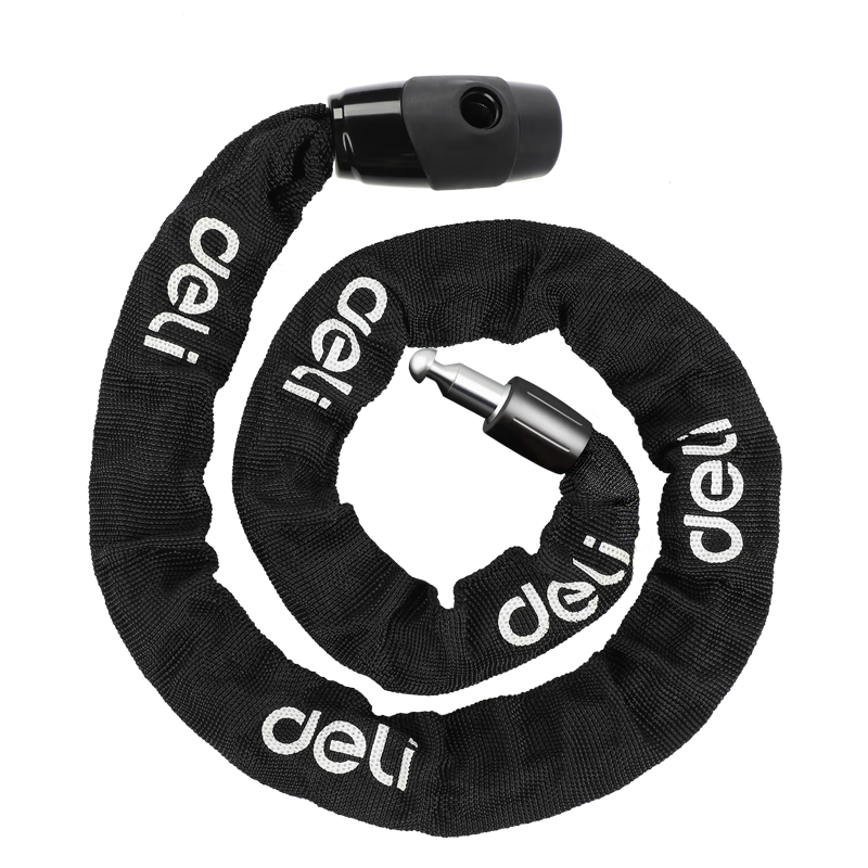 Deli Bicycle Lock Key, Thickened Chain, Cut-Resistant, for Electric Bikes, Mountain Bikes, Bicycles, Motorcycles, Anti-Theft Door Lock