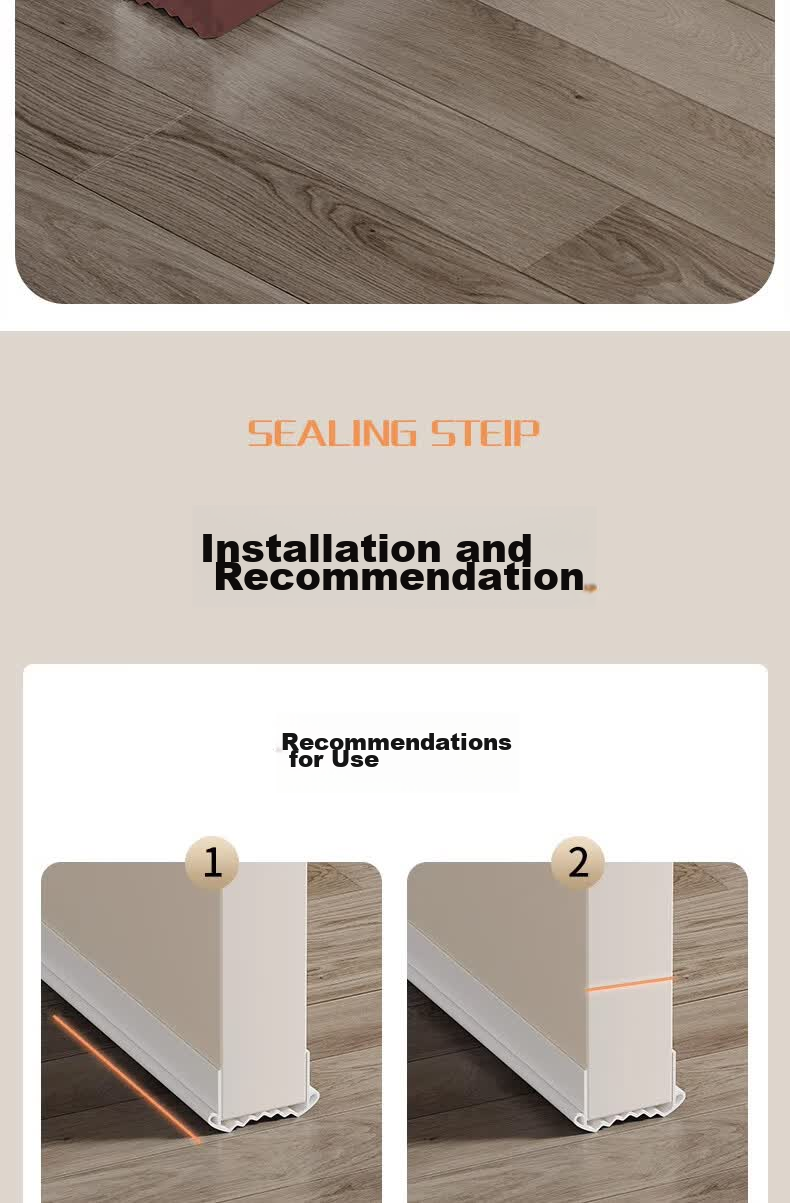 Cigeman Door Seal Strip, Bedroom Soundproof Strip, Wind And Light Blocking, Door Bottom Seal Strip, Door Gap, Soundproof Strip, Draft Preventio 15