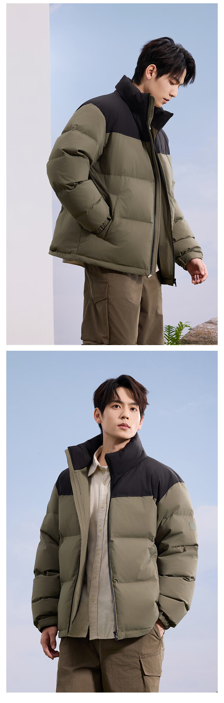 JD Original down Jacket for Men And Women, Couple Style, Duck Down Winter Warm Coat Puffer Jacket Thickened Short Pure Gray 2XL 13