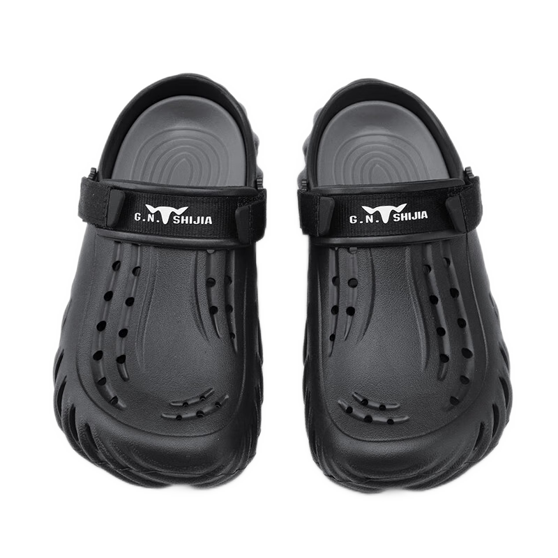 G.N.Shi Jia Perforated Shoes, Comfortable Thick-Soled Summer Sandals, Outdoor Dual-Wear Closed-Toe Beach Shoes for Me
