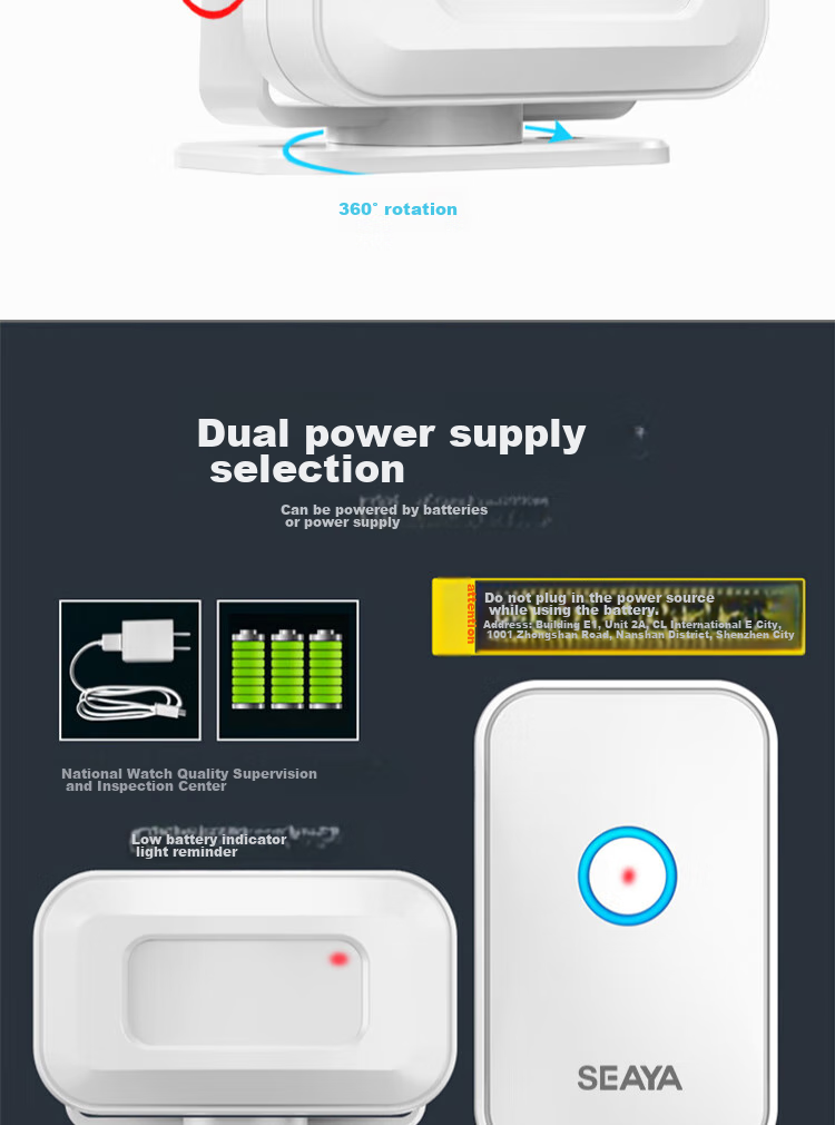 Xiya Welcome Sensor, Wireless Doorbell, Welcome Greeter, Reminder Device, Convenience Store And Supermarket Entrance Announcer 17