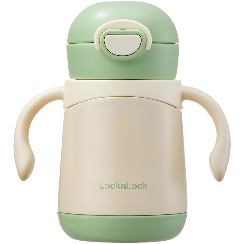 LOCK&LOCK Insulated Cup for Babies Learning to Drink, Suitable for Ages 6 And Above, Stainless Steel Straw Cup, Baby Milk Cup for Outdoor Use, Kindergarten Water Bottle