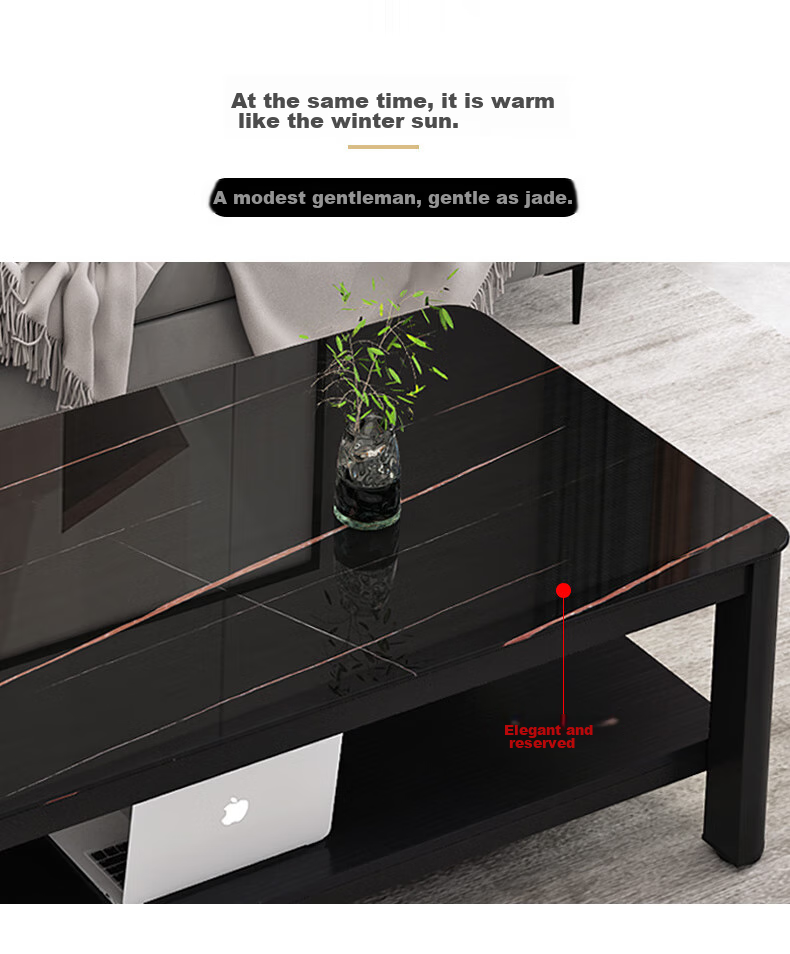 Fanshe Coffee Table, Living Room Tea Table, Office Coffee Table, Small Apartment Glass Sofa Table, Modern Minimalist Tea Table 4