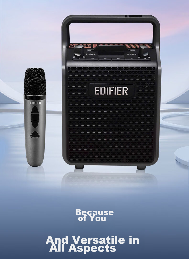 EDIFIER PP205 Wireless Portable Bluetooth Speaker, Outdoor Karaoke, Square Dance Sound System, Teaching Amplifier, Moon White Color 2