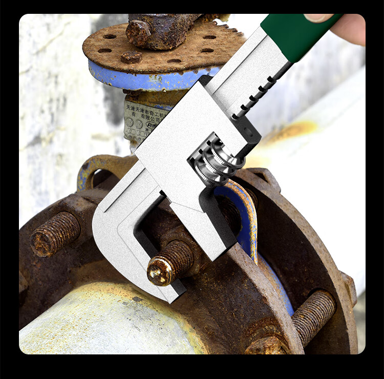 Baolian Adjustable Wrench, Multi-Functional, Right-Angle F-Shaped Plate, Universal Wide-Mouth Pipe Pliers, Plumbing Wrench, 9 Inches 16