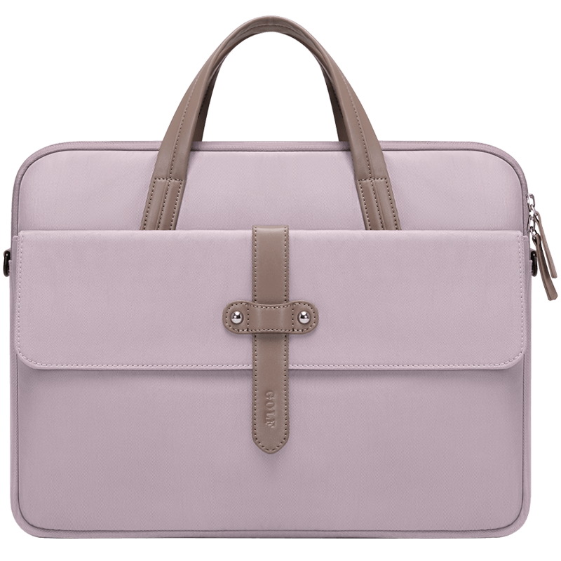 GOLF Laptop Bag for Women, 14-Inch Apple Notebook Bag, Handheld Shoulder Crossbody Bag, Water-Resistant Business Bag, Lotus Pink