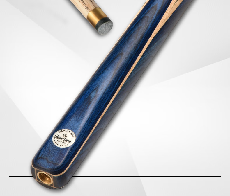 Jianying Billiard Cue Small Tip Chinese Black 8 Eight-Ball English Snooker White Waxwood Split Universal Pool Cue Blue Dragon 7