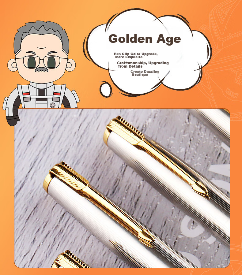 HERO Fountain Pen, Upgraded Version for Students, Black, Iridium Nib Ink Pen for Daily Writing And Calligraphy Practice, EF Tip, Transparent Packaging Box 6