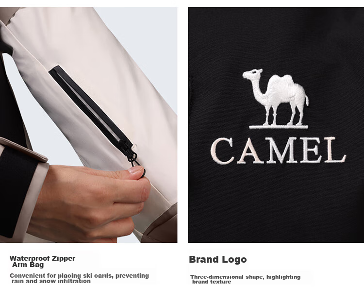CAMEL [Wang Junkai's Choice] King's Armor Three-In Goose down Jacket for Men And Women, Ski Wear 1732 33