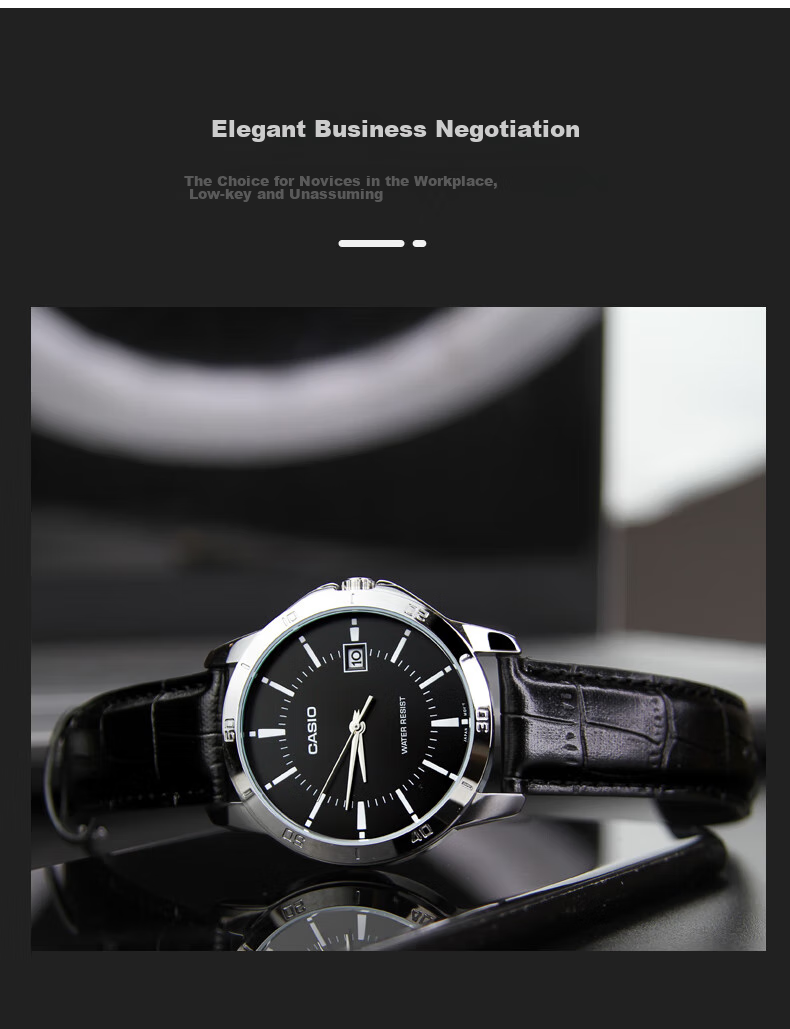 CASIO Business Commute Simple Elegant Classic Large Dial Waterproof Quartz Men's Watch Gift for Boyfriend MTP-1374L 5