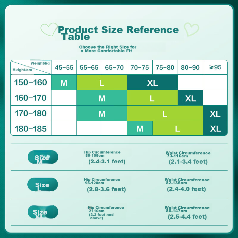 Kangfurui Adult Diapers L80 Pieces (Waist: 95-120cm) Elderly Incontinence Briefs with Buckle for Men And Wome