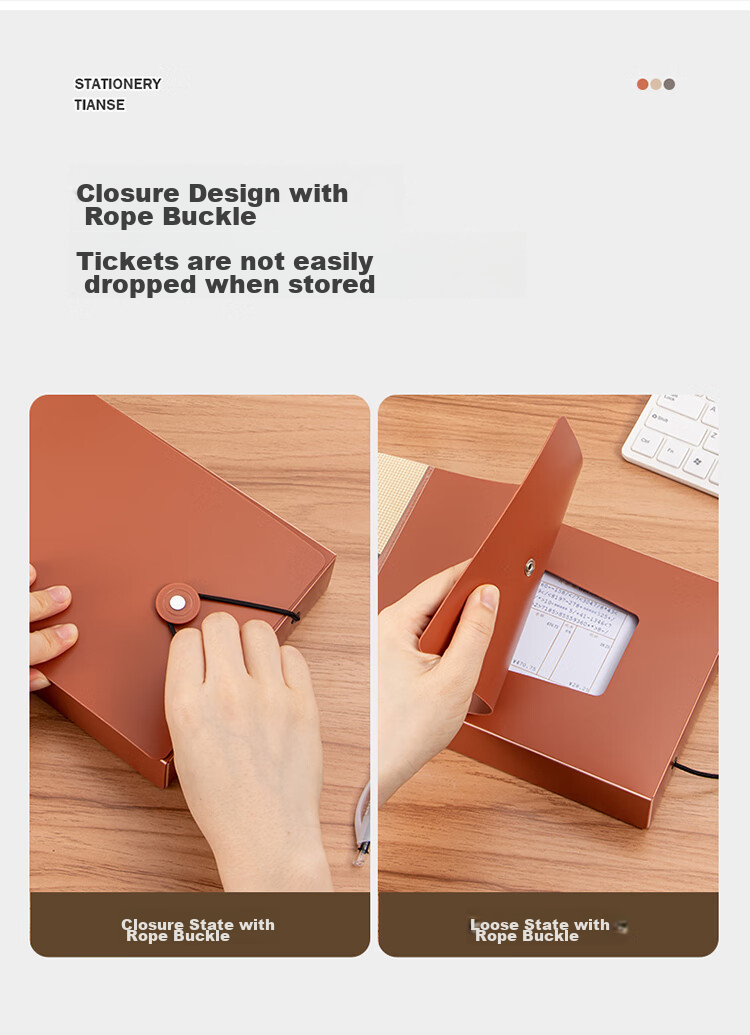 TIANSE A4 Transparent File Box, 20mm Document Box, Transparent ID Photo Storage Box, Waterproof Organizer Box for Office Supplies, TS-314 6