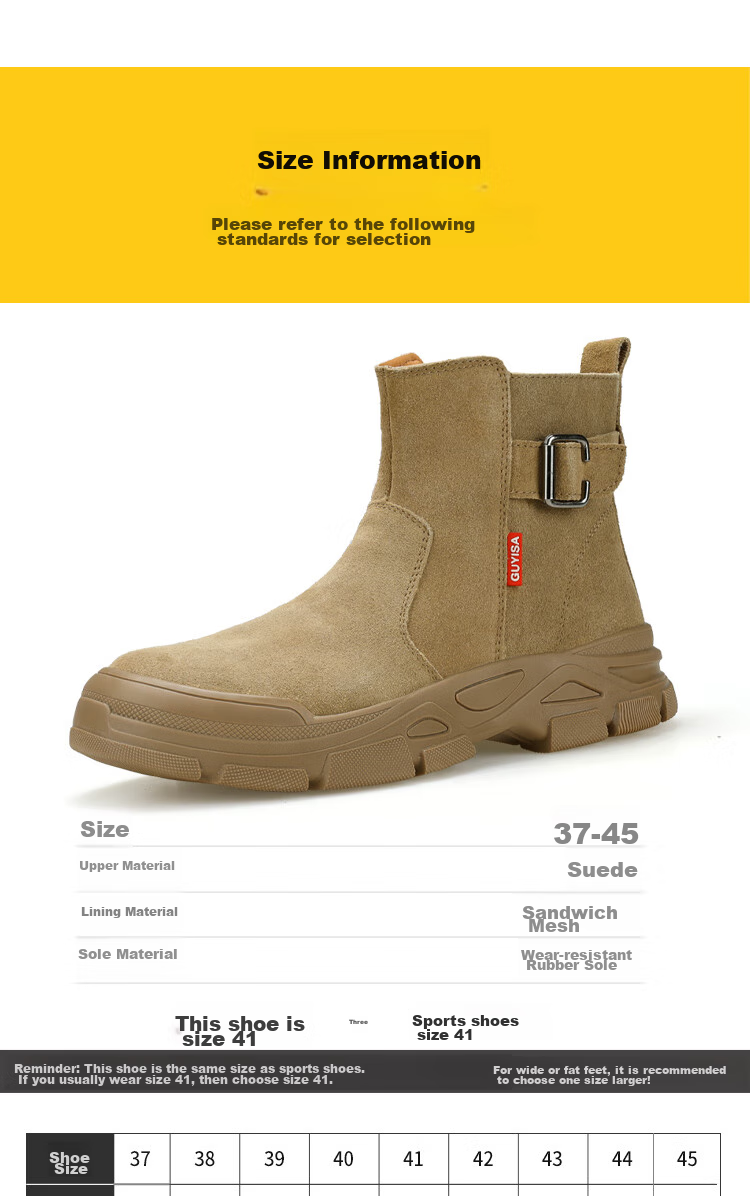 JUNBU Welding Safety Shoes for Men, High-Top Steel Toe Cap, Anti-Smashing, Anti-Puncture, Comfortable, Wear-Resistant Work Boots 0282F Size 45 16