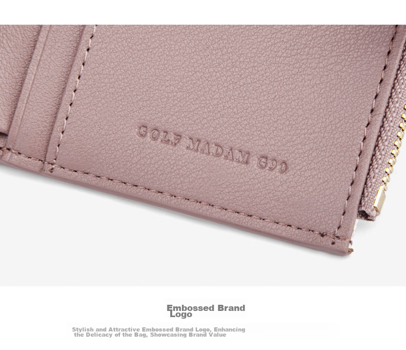 GOLF Wallet for Women, Fashionable Printed Design, Multi-Functional Card Holder And Coin Purse, Short Style Billfold 23