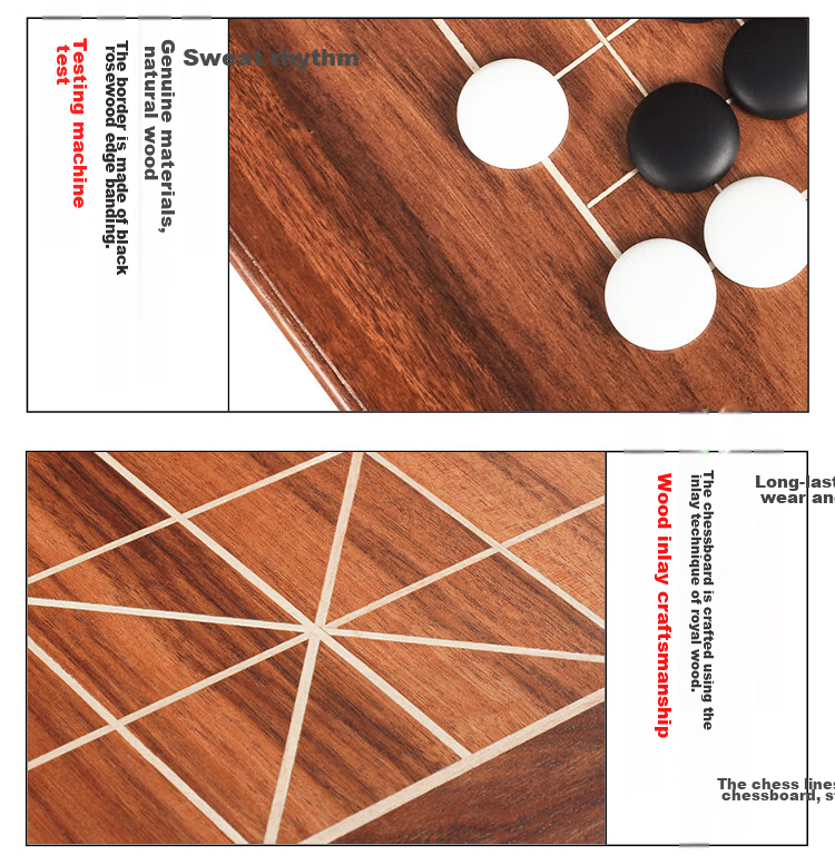 Yusheng Wooden Go Board, Two-In Chess And Go Set, Cloud-Style Go And Chess Set for Home Use, Gift for Elders 4