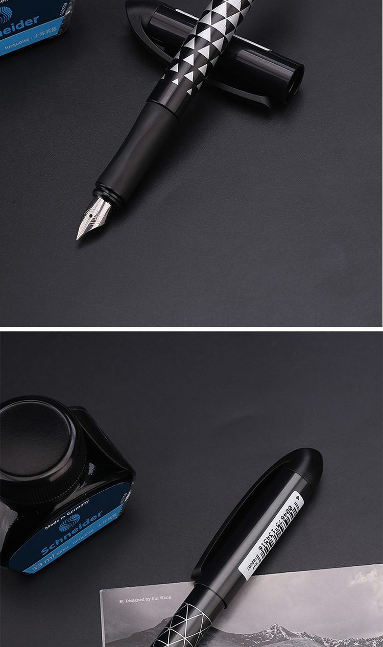 Schneider Fountain Pen for Students And Adults, Office And Handwriting Practice, Third And Fourth Grade Ink Pen with F Nib, Back-To Essential EASY-Clay Blue 162063 8