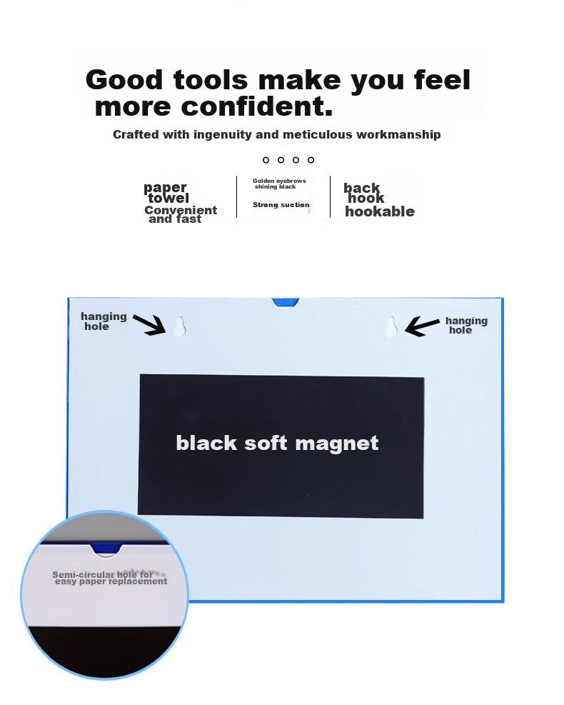 Elifo A4 Card Holder, Magnetic Hard Plastic Case, Warehouse Identification Card, Signage, Magnetic File Holder, Inspection Checklist Holder, Hard Magnetic Wall Sign Holder, Card Slot Sticker 4