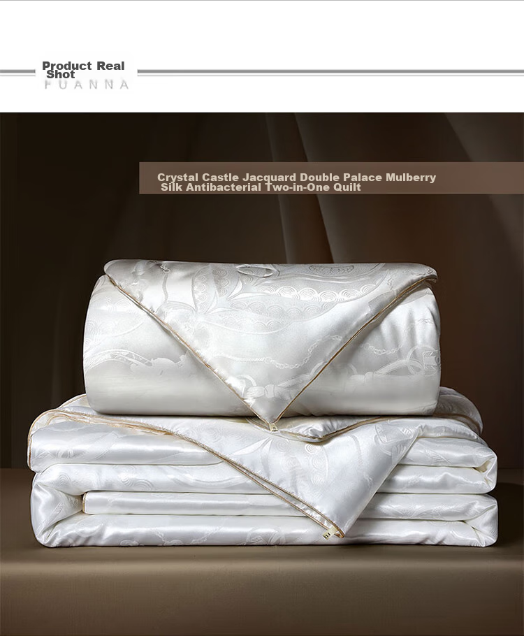 FUANNA Silk Comforter, 100% Double Mulberry Silk Duvet, Winter Thickened Quilt, Double Bed Comforter, 7.4 Jin (3.65 Kg), 203*229cm 12