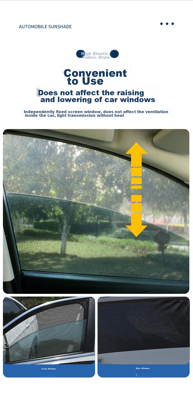 KOOLIFE Car Sunshade, Window Sunshade, Anti-UV Cover, Side Window Sunshade, Mosquito Net, Screen Window, Heat Insulation, Anti-Willow Polle 10