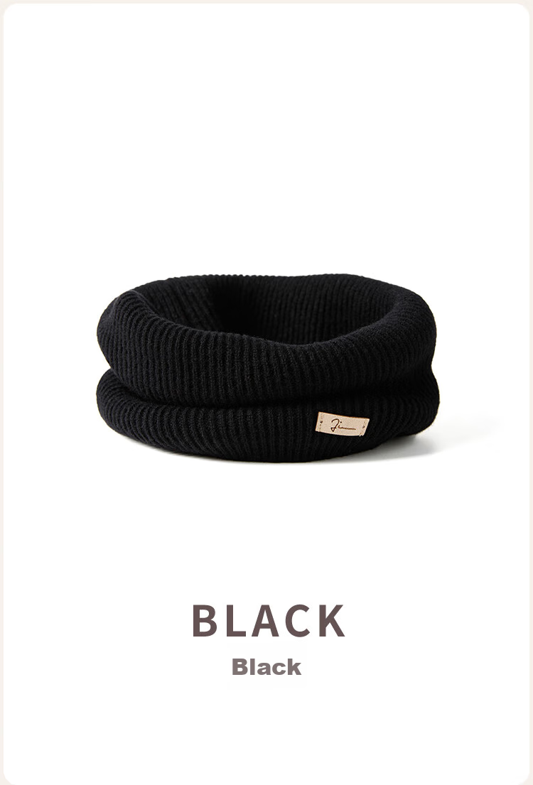 JIUMU Pure Wool Warm Neck Gaiter for Women, Autumn And Winter Thickened Cold-Proof Neck Protector, Winter Outdoor Scarf for Wome 23