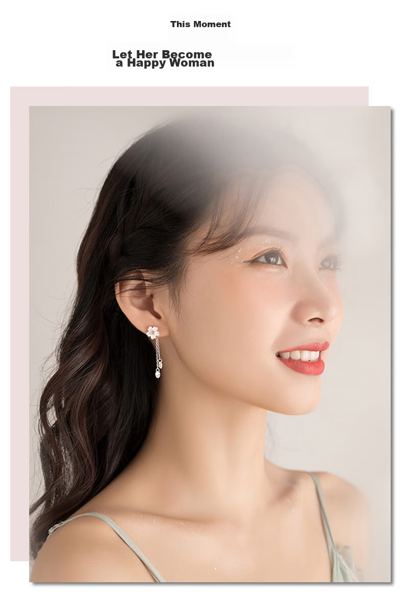 Dijing 999 Sterling Silver Earrings for Women, 2026 New Style Birthday Gift for Girlfriend, One-Week Stud Earrings, Ear Ornaments, Ear Drops 2